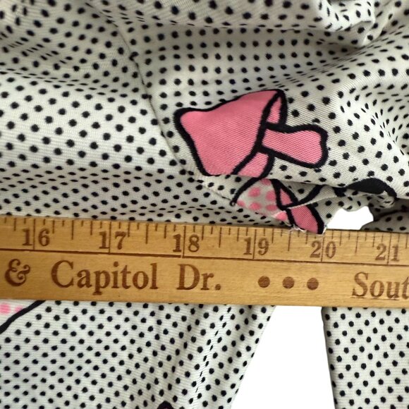 Personal Mushroom Polka Dots Button Front Shirt Top Womens 12 White Black - Picture 7 of 7